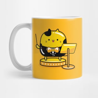 yellow cat conductor profession Mug